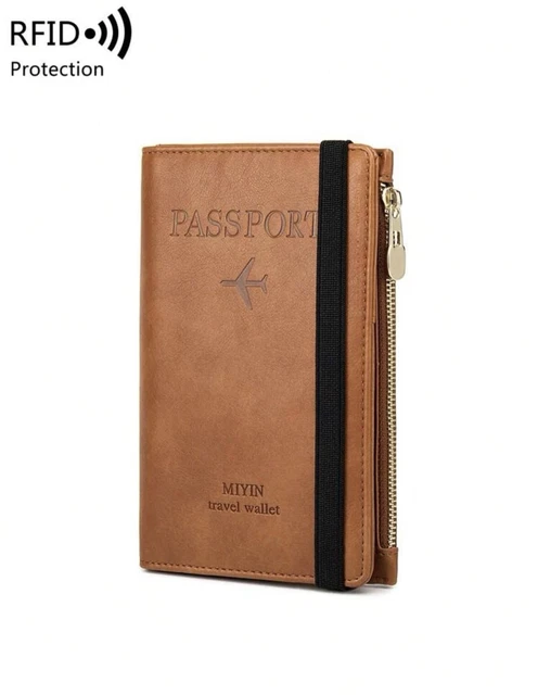 Travel Passport ID Wallet Holder Cover RFID Blocking Card Case Cover Leather UK