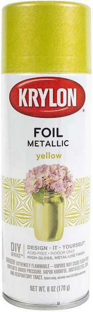 Krylon(R) Premium Metallic Foil Spray Paint 6oz Amarillo 724504081357