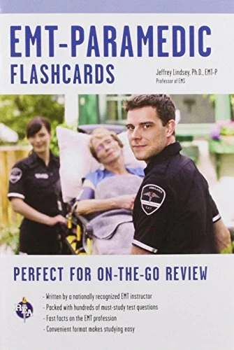 EMT-PARAMEDIC FLASHCARD BOOK (EMT TEST PREPARATION) By Lindsey Jeffrey Ph.d. VG+