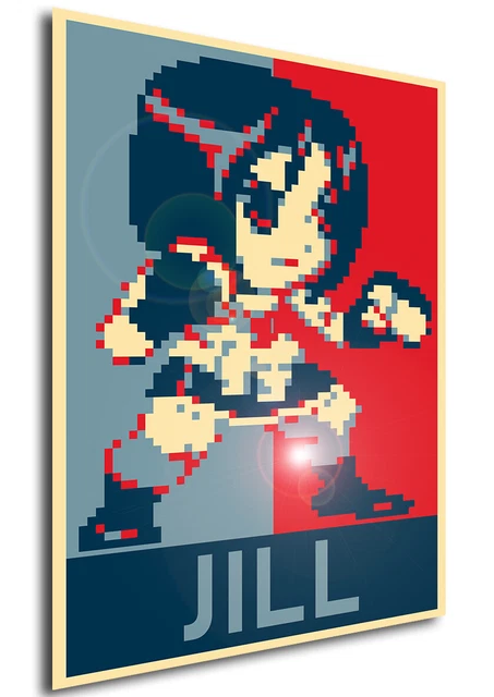 PROPAGANDA POSTER - Pixel Art - Resident Evil - Jill Valentine Type B £ ...