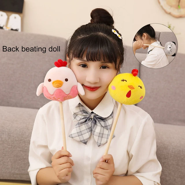BACK KNOCK STICK Plush Toy Slapping Massage Hammer Stick Thump Back