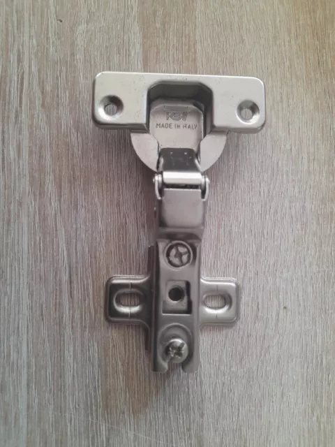 Cerniera per  mobili anta ante armadio MS15 "slide on"  FGV collo basso 0 mm.