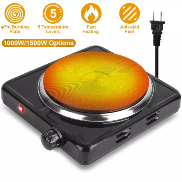  Techwood Hot Plate Portable Electric Stove 1500W