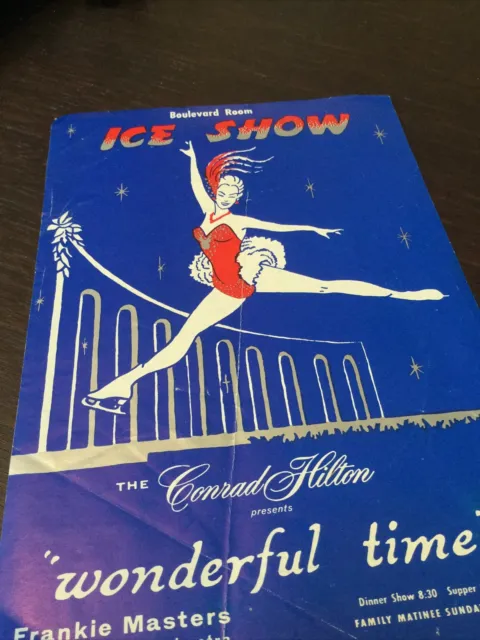 Boulevard Room CONRAD HILTON Chicago ICE SHOW 1940s