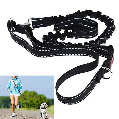 Dog Pet Leash Lead Waist Belt Adjustable Hands Free For Jogging Walking Running