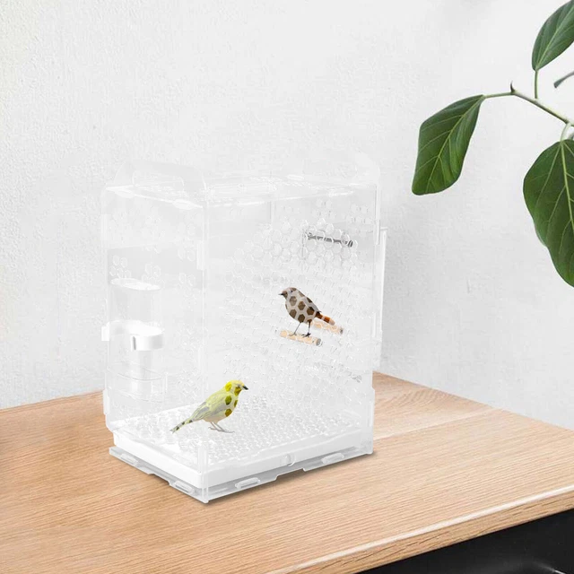 ACRYLIC BIRD TRAVEL Carrier Cage for Parrots Conures Lovebird Cockatiel
