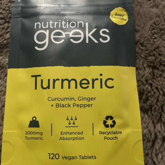 NUTRITION GEEKS TURMERIC,GINGER & Black Pepper 2000mg 120 High Strength ...