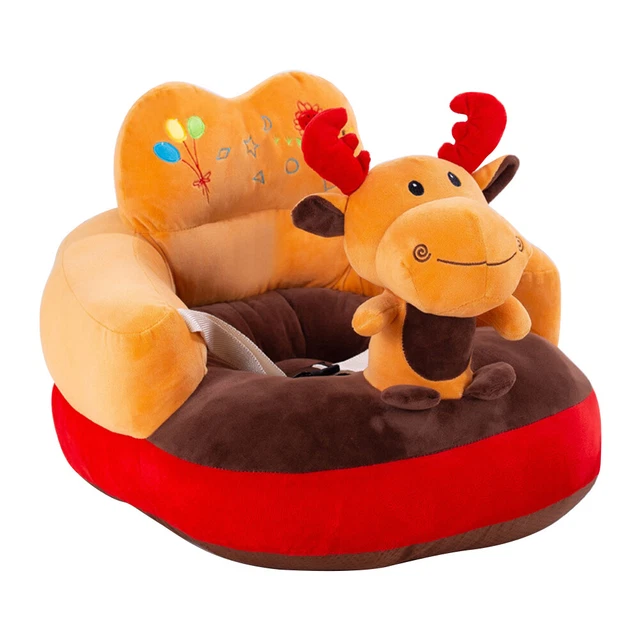 Sofá para bebé Asiento de dibujos animados Peluche Aprende a sentarse Cubierta para silla (A)