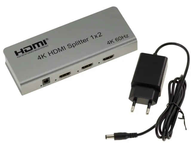SPLITTER HDMI 2.0 4K 60Hz alimenté 1 vers 2 ports - CEC EDID HDCP 2.2