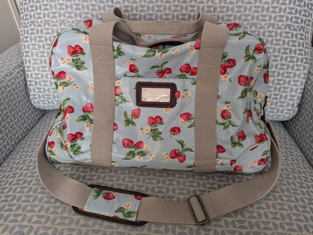 CATH KIDSTON BLUE pink floral oil cloth overnight large holdall weekend bag 34.99 PicClick UK