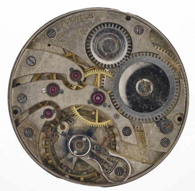 SWISS LEVER 17 Jewel Pocket Watch Movement With Fine Regulation C 1900