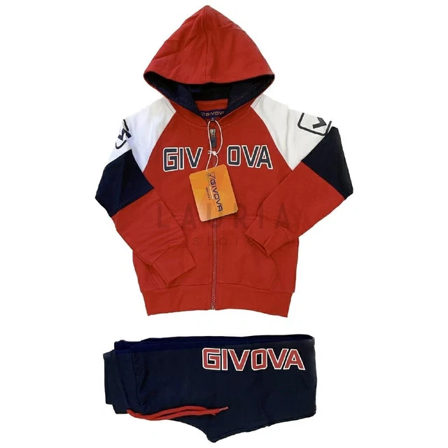 Tuta Givova Bambino Cotone Con Zip E Cappuccio 7455T0179