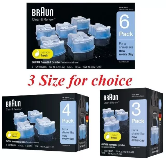 PROLINE 1 LITRE Shaver Cleaner Fluid Refill For Braun Clean And Renew  Cartridge £13.45 - PicClick UK