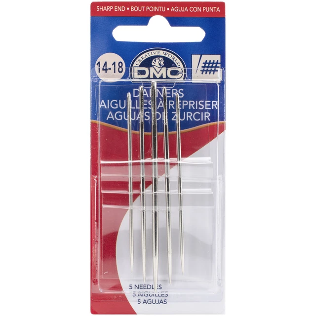 Agujas de mano DMC Darners talla 14/18 5/paquete -1769-14/18