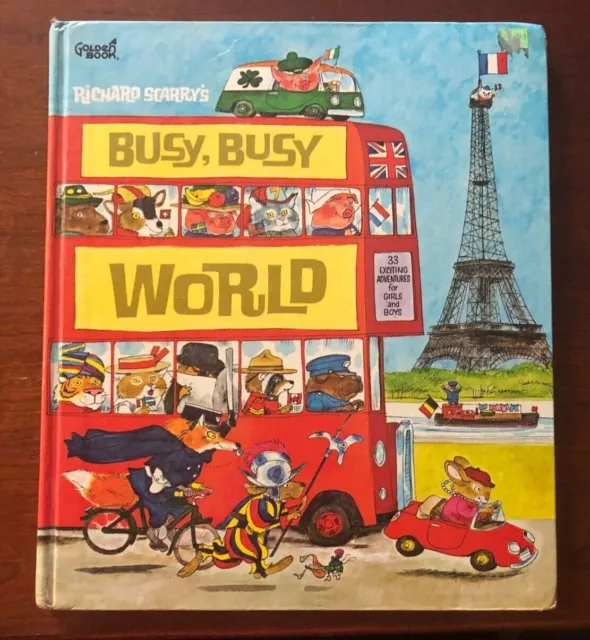 1965 Richard Scarry's Busy Busy World Giant Golden Book Illustrated HC