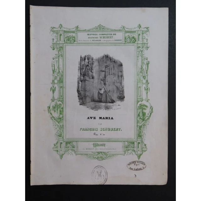 SCHUBERT Franz Ave Maria Chant Piano ca1835 2