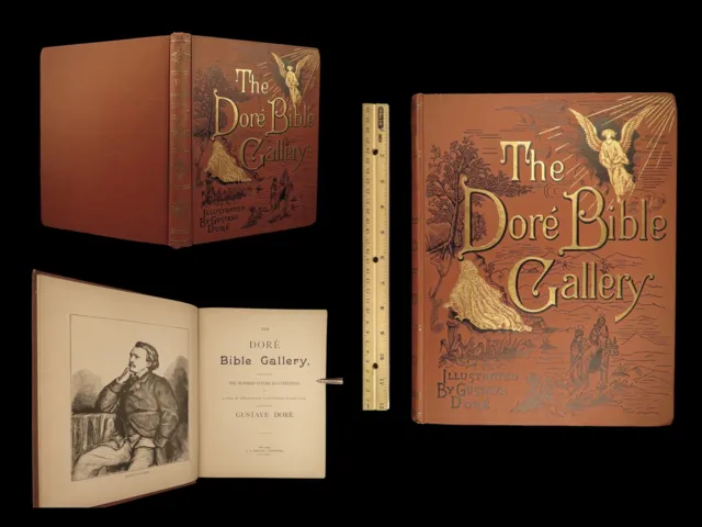 1880 BIBLE GALLERY Gustave Dore ART Illustrated Old/New Testament Bible ...