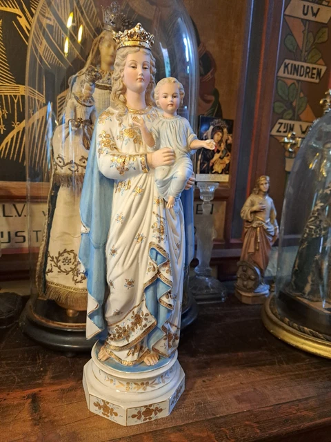 ANCIENNE STATUE CATHOLIQUE De La Vierge Marie En Plâtre Religion EUR 10