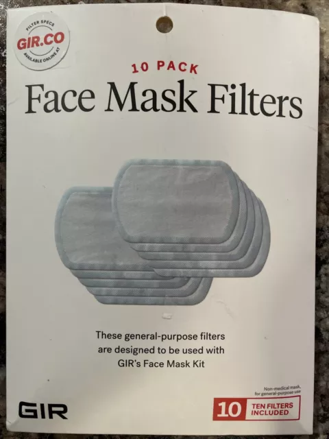GIR - Face Mask Filters For GIR MASK 10 PK New Sealed Ships Next Business Day ￼