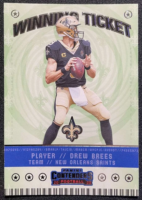 2020 Panini Contenders Drew Brees New Orleans Saints #WT6 Winning Ticket