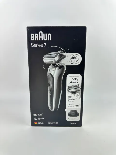 Cortadora de barba de precisión eléctrica recargable Braun para hombre serie 7 7020s