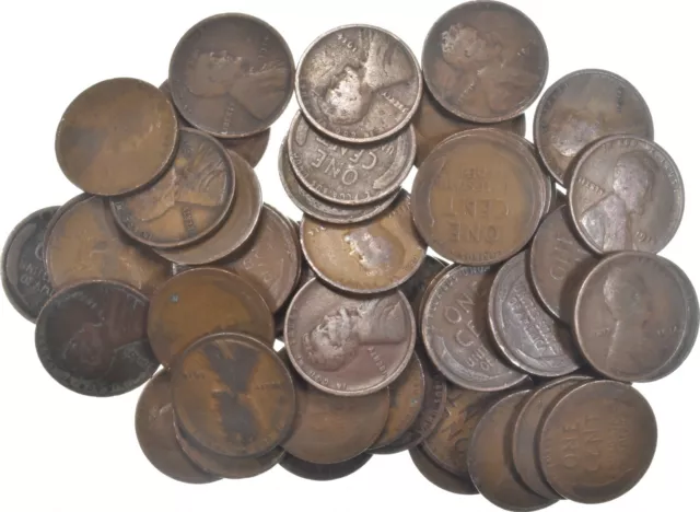 Roll of 50 1914 Lincoln Wheat Cent - Huge Hoard Collection Lot *0629