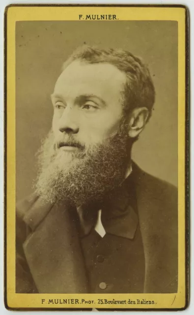 CDV circa 1880 Ferdinand Mulnier. Le peintre et sculpteur Jean-Paul Laurens.