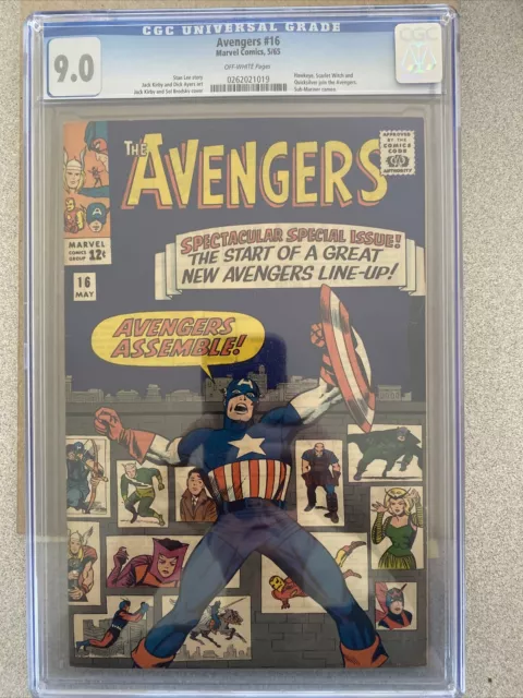 Avengers #16 CGC 9.0 1965 captain america classic