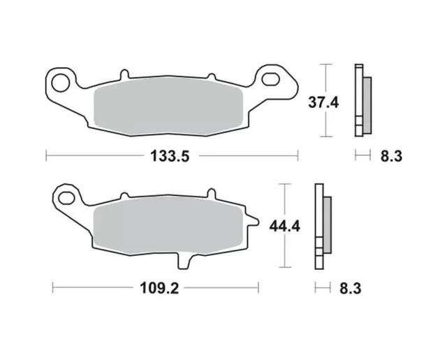 plaquettes de frein TRW MCB682SV pour KAWASAKI KLR 650 KL650C 95-04 (avant)