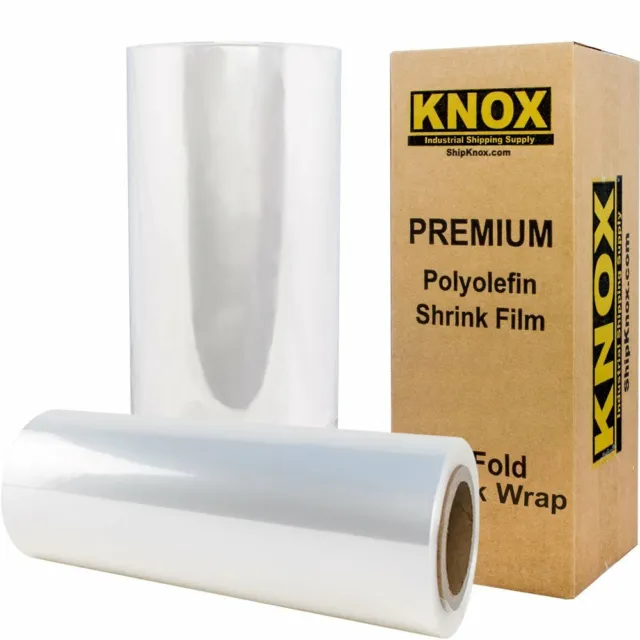8" 525 ft 75 Gauge Bi-Fold Polyolefin Heat Shrink Wrap heat film Free Shipping