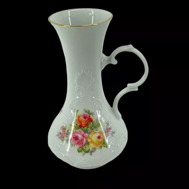 Vintage KPM Germany Porcelain Vase by Royal Porzellan Bavaria KPM, Floral White
