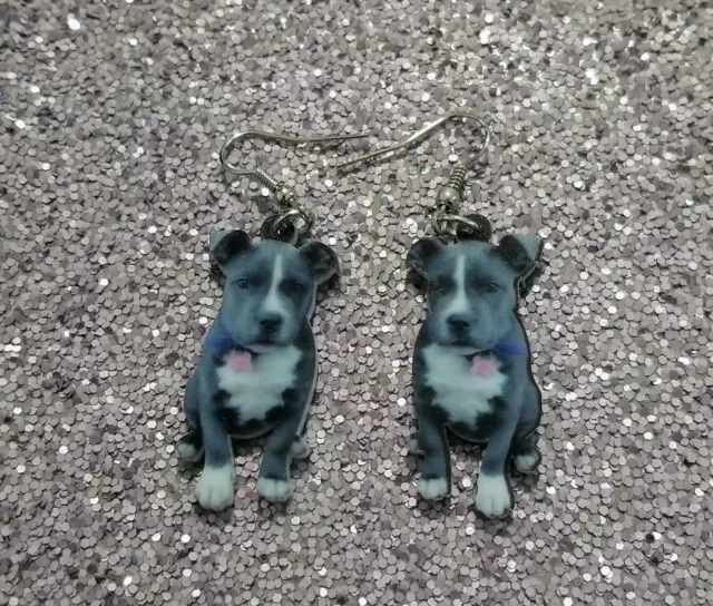 Pit Bull Terrier Dog design 1 lightweight earrings jewelry FREE SHIP Mydogsocks