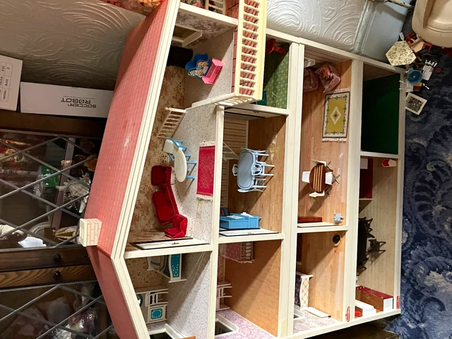 LUNDBY 1:18 COMPLETE Doll’s House 3 Storey 8 Rooms Furnished Wood ...