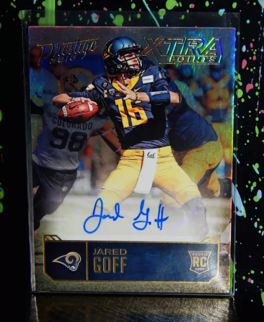 JARED GOFF PRESTIGE 2016 Xtra Points /50 auto rookie autograph rc prizm LA RAMS 3