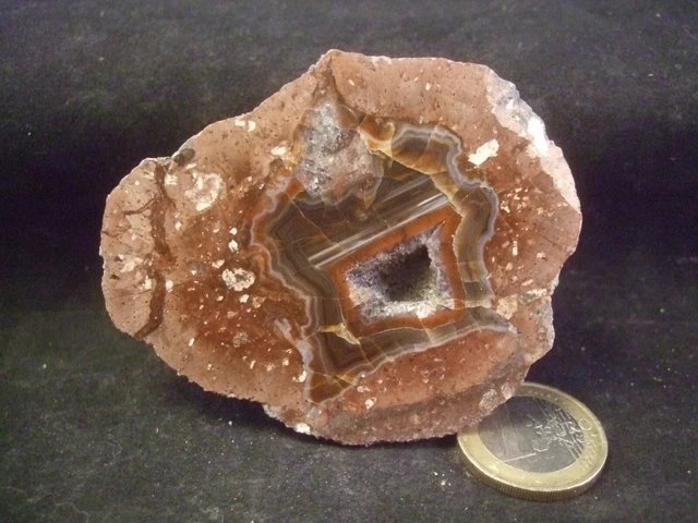 Achat Quarz Geode Thüringen/Gehlberg 127 Gramm Schneekopfkugel-Geoden