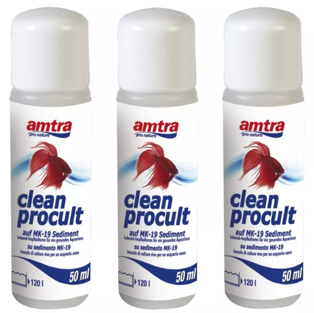 Amtra Clean Procult Set 3 Piezas Lebend-Impfkulturen Activo Filtro Bacterias