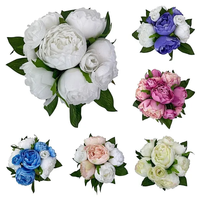 Artificial Flower Peony Flowers Bridesmaid/Wedding Bouquet cintahomedeco