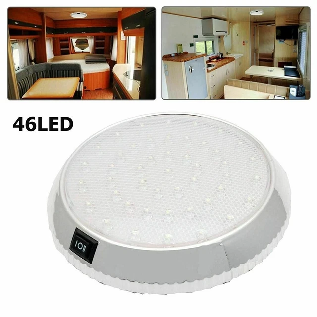 Plafonnier Intérieur à LED Blanc 12V - Pour Camping-car, Fourgon, Bateau, Neuf En Emballage