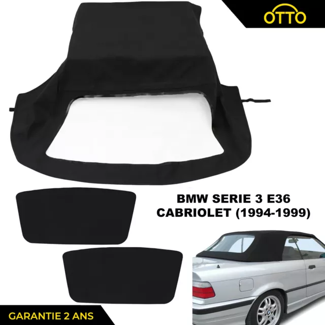 Capote Noire pour BMW Serie 3 E36 Cabriolet Décapotable 54318170244 636-002-0302