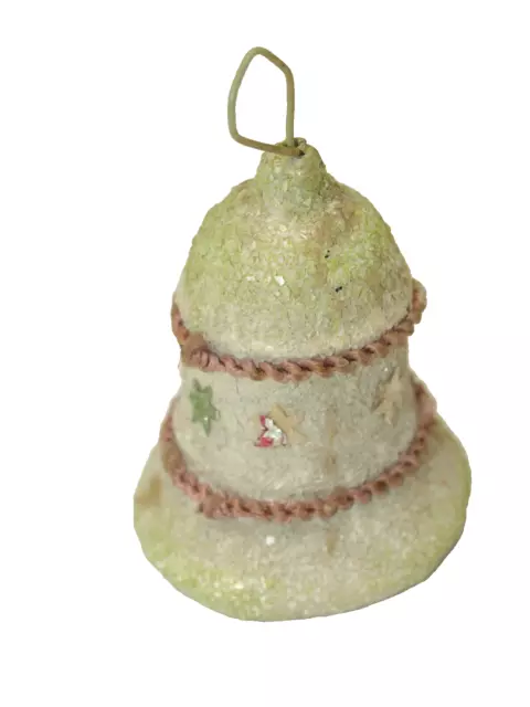 Alter Gablonzer Christbaumschmuck  Glocke aus Pappe um 19 jhr. # K 1