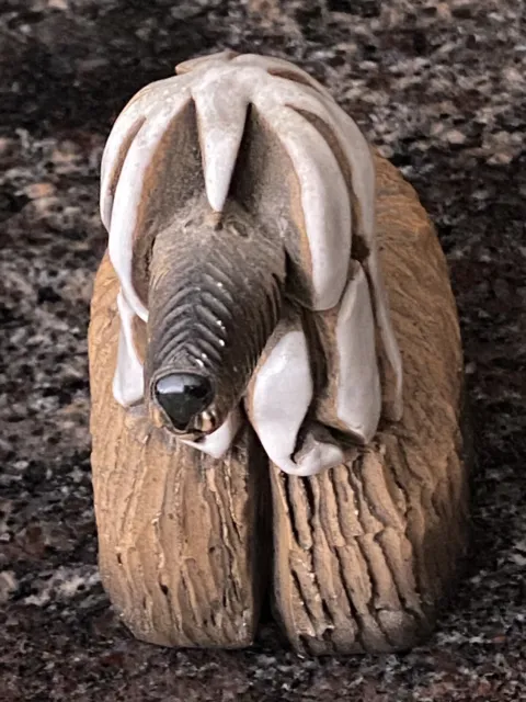 Vintage Afghan Dog Figurine Artesania Rinconada, Uruguay Art Pottery Clay