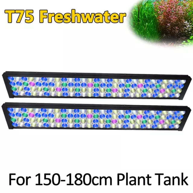 2PCS LED Aquarium Grow Light for 72" Full Spectrum Freshwater Plants Fish Tank