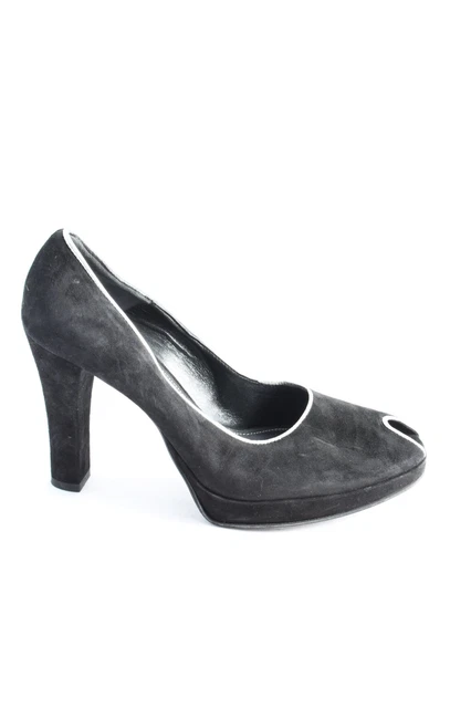 FRANCO RUSSO tacchi alti donna taglia DE 39 bianco e nero look business
