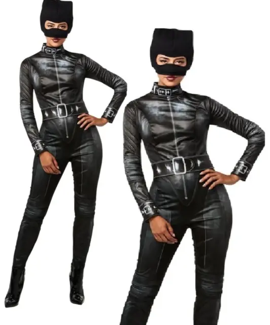 Catwoman Costume Donna Gatta Adulto Feste Carnevale Donna Vestito