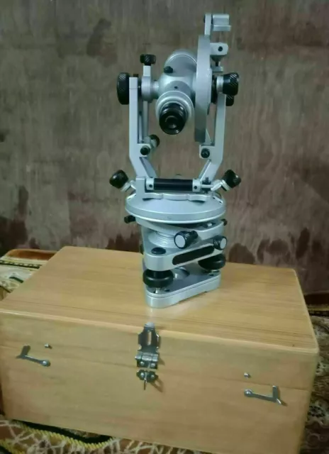 Aluminium VERNIER TRANSITS THEODOLITE Géomètres Niveau Alidade Avec Boîte