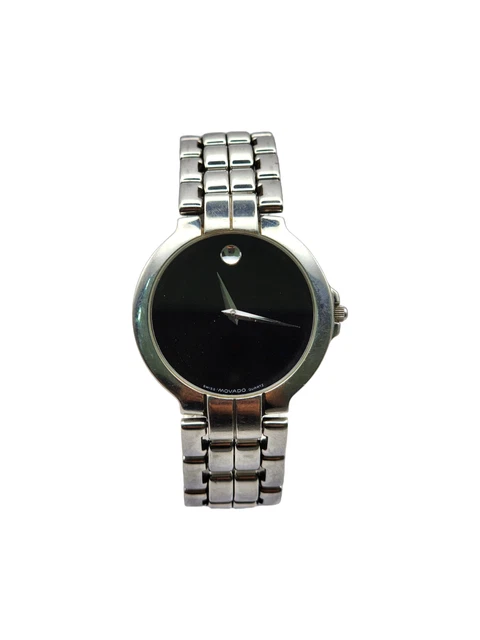 Ladies MOVADO Museum Black Dial Classic Watch, Quartz