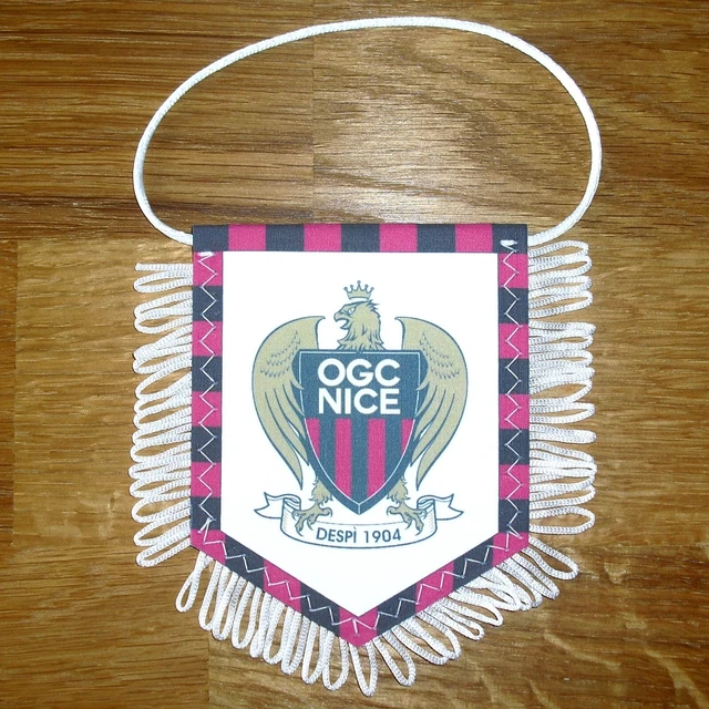 Fanion OGC Nice - Tissu Multicolore - Neuf - Fabriqué En France