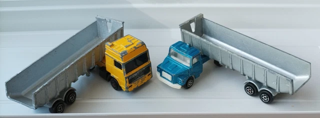 MAJORETTE ANCIEN 1/100 - Lot de 7 camions Bernard Scania Saviem Magirus