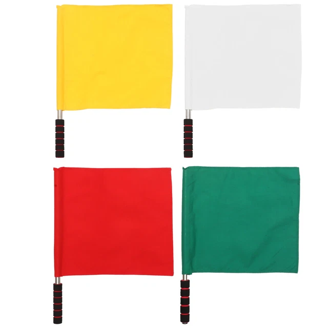 4 piezas bandera de mano de árbitro