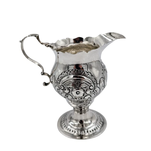 1774  Georgian Solid Silver Cream Jug Anne Smith (2235/9/BVON)